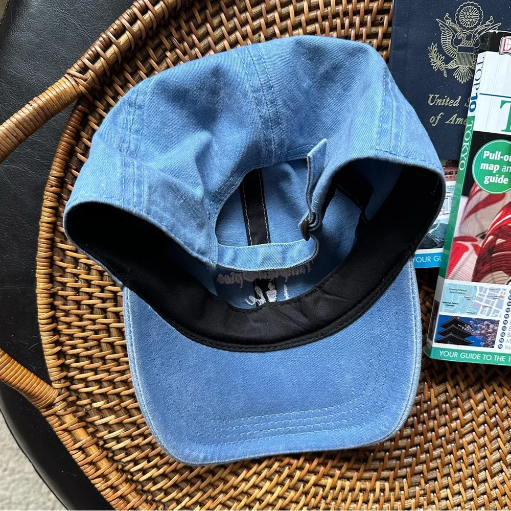 David and Young “Pumpkin Spice Life” Embroidered Blue Cotton Adjustable Ballcap